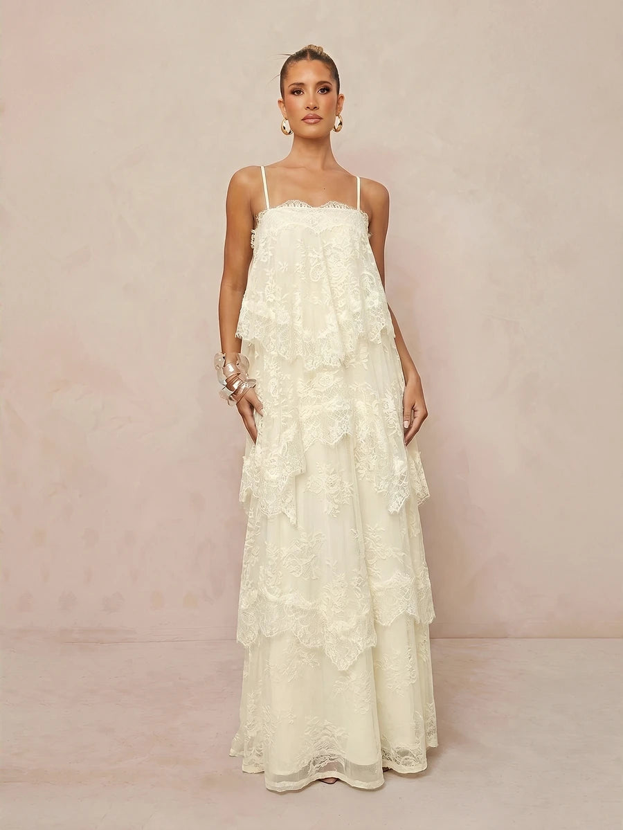 Wisteria™ | Tiered Lace Maxi Dress
