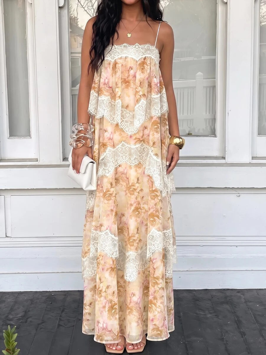 Wisteria™ | Tiered Lace Maxi Dress
