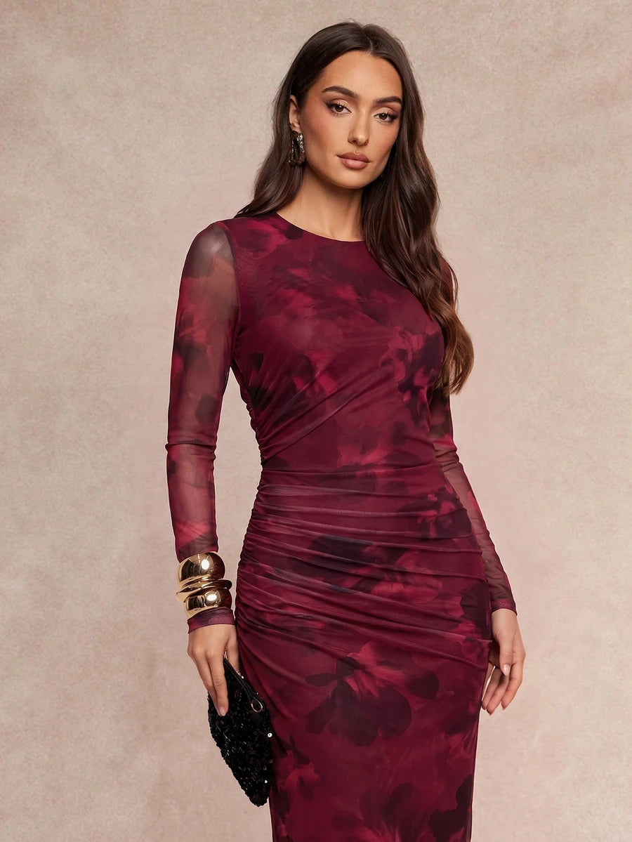 Saskia™ | Pleated Mermaid Maxi Dress