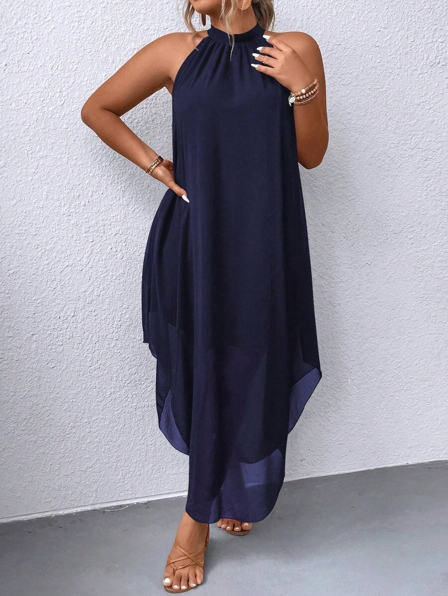 Ondine™ | Asymmetric Halter Maxi Dress