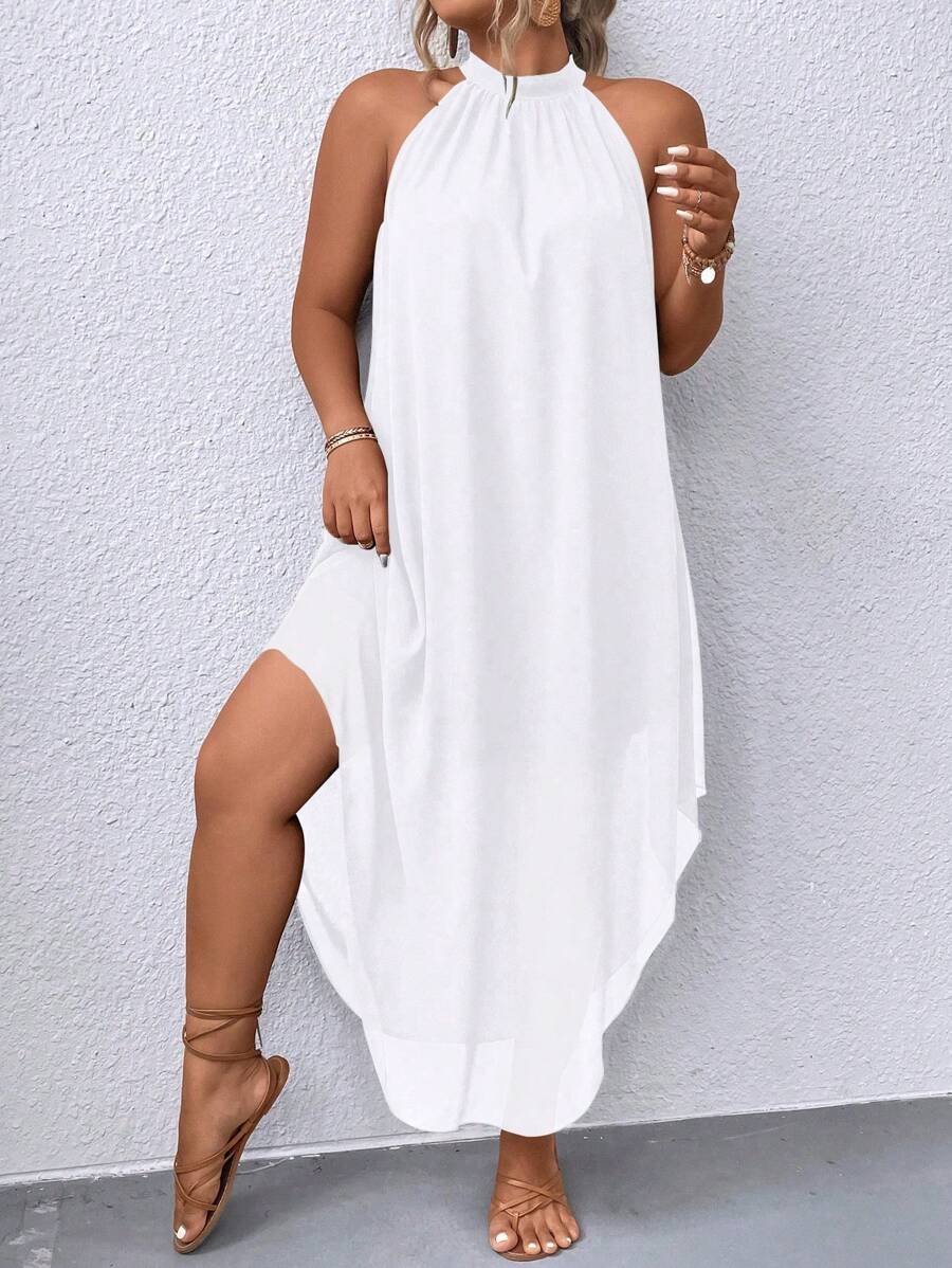 Ondine™ | Asymmetric Halter Maxi Dress