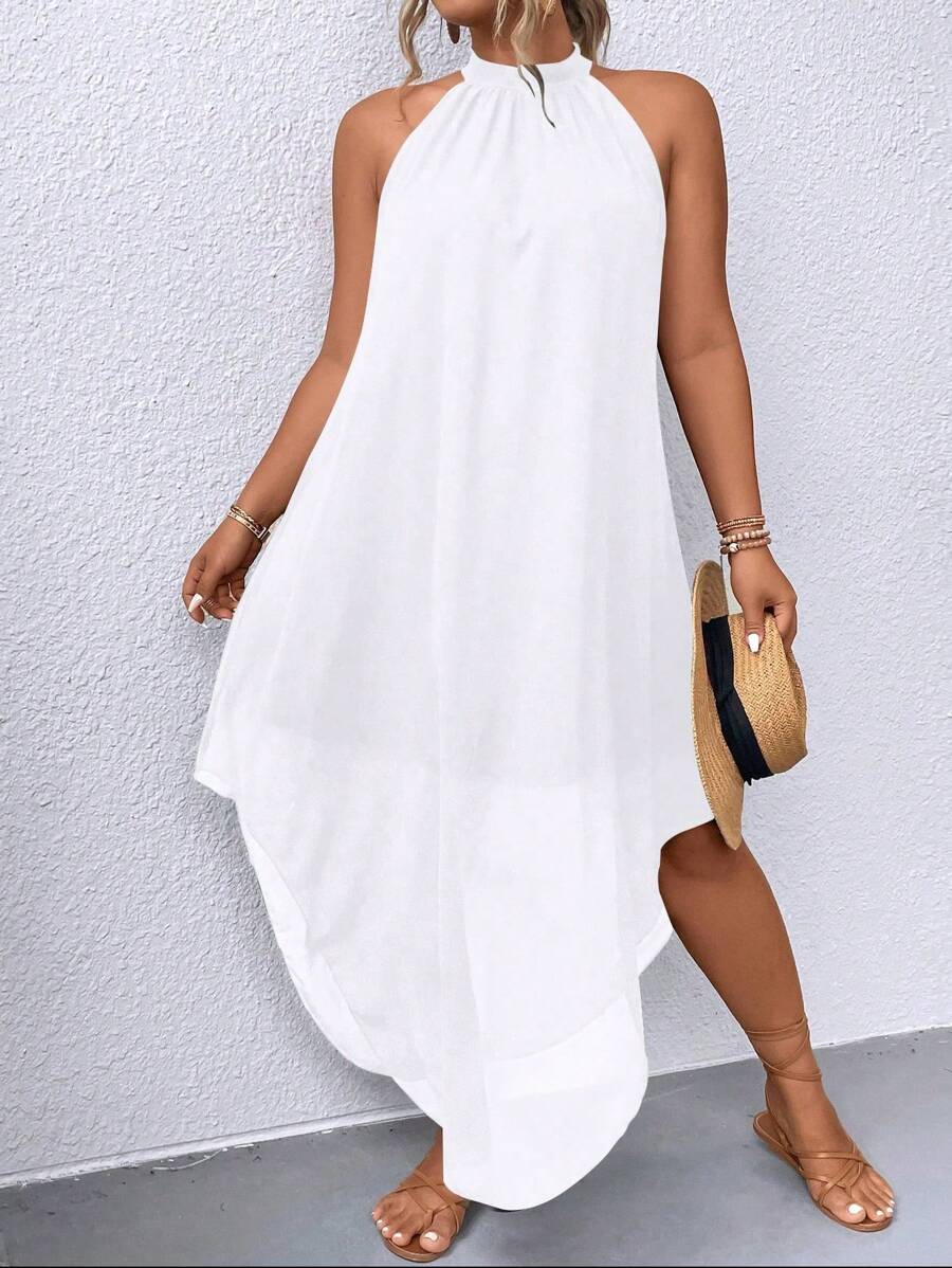 Ondine™ | Asymmetric Halter Maxi Dress