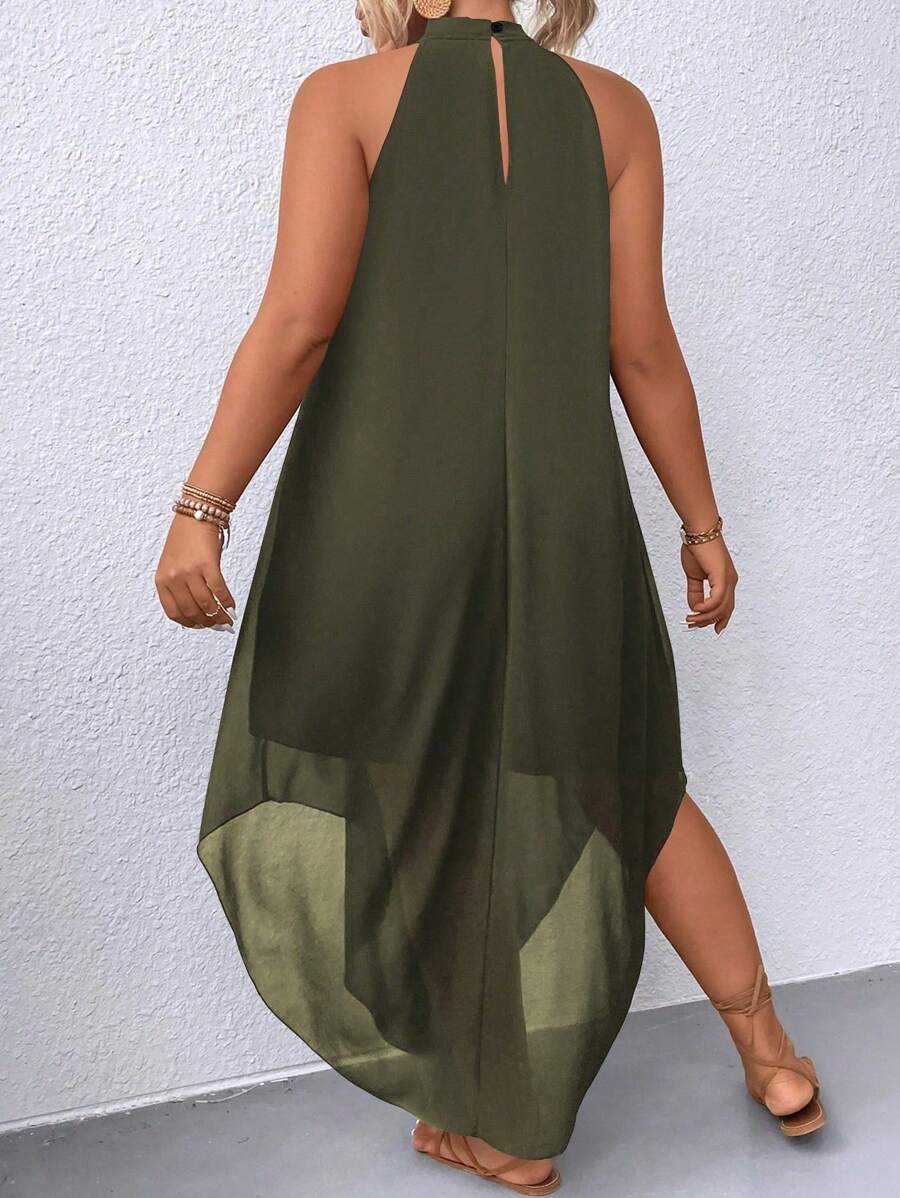 Ondine™ | Asymmetric Halter Maxi Dress