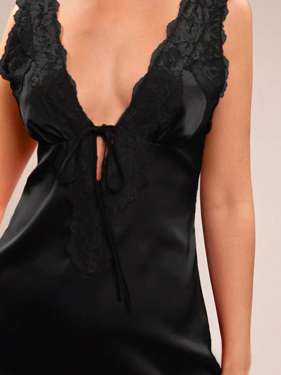Elise™ | Lace Patchwork Slip Dress
