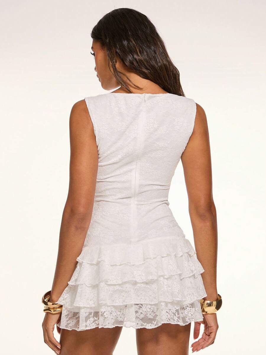 Juno™ | Tiered Lace Mini Dress