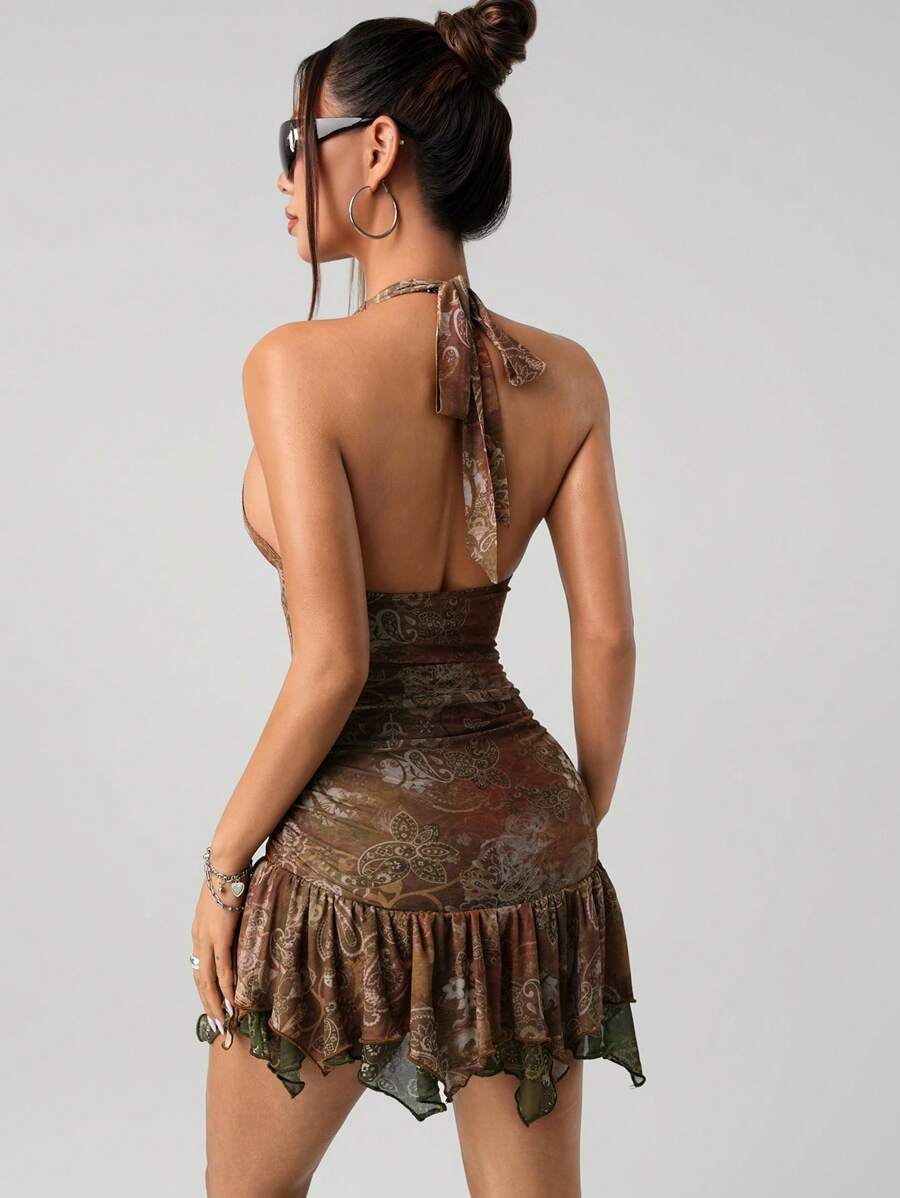 Indigo™ | Paisley Halter Mini Dress