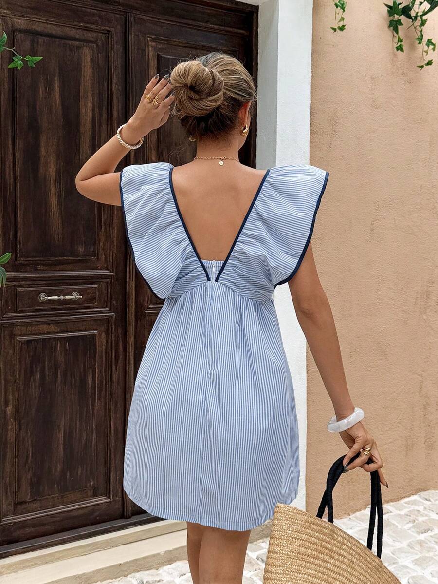 Clementine™ | Tie Front Ruffle Mini Dress