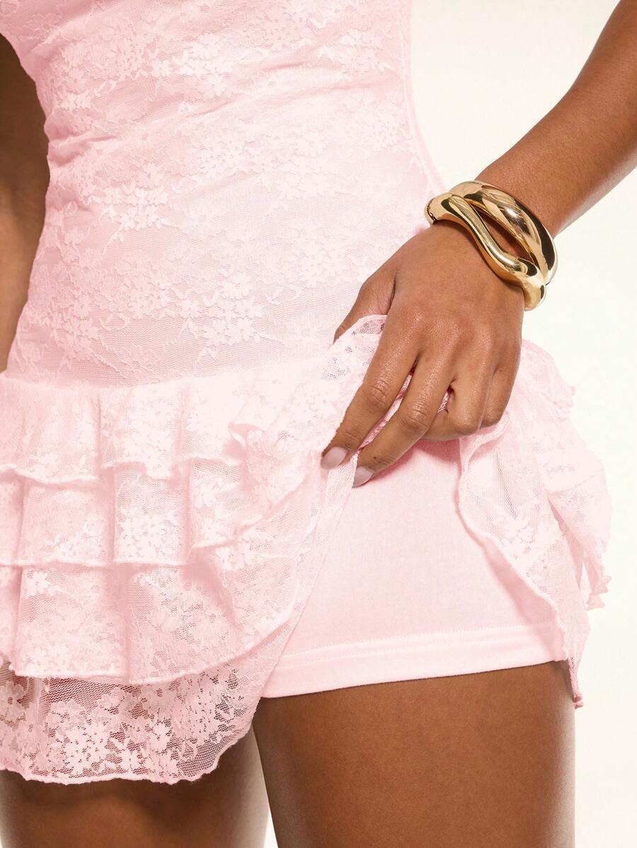 Juno™ | Tiered Lace Mini Dress