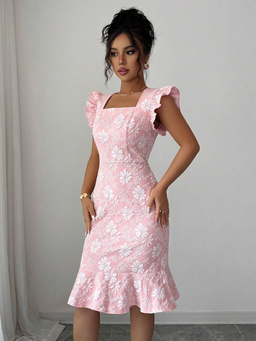 Verity™ | Jacquard Mermaid Midi Dress