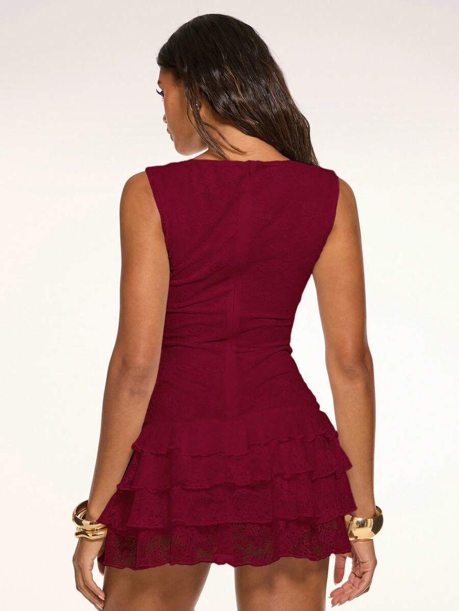 Juno™ | Tiered Lace Mini Dress