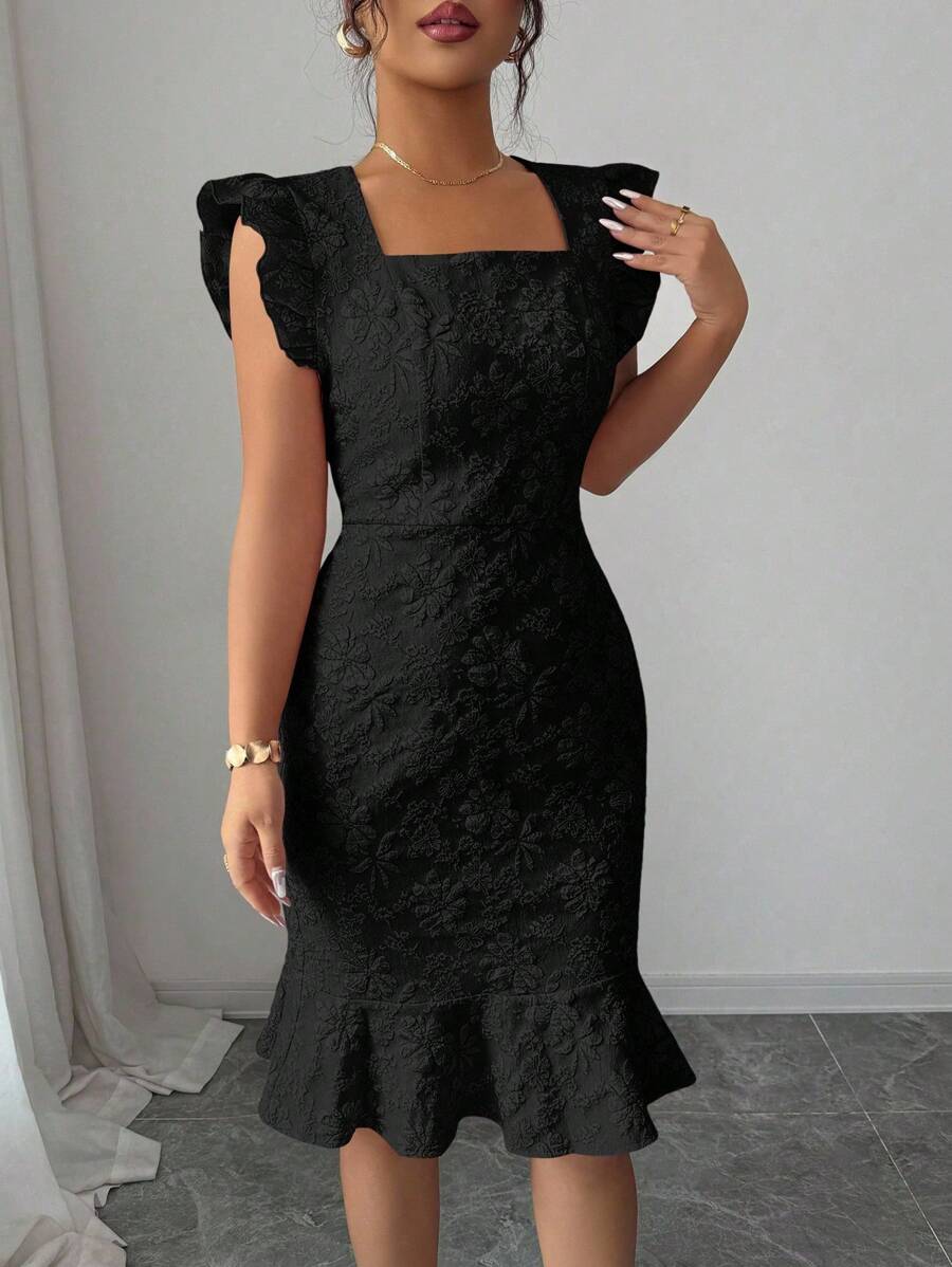 Verity™ | Jacquard Mermaid Midi Dress