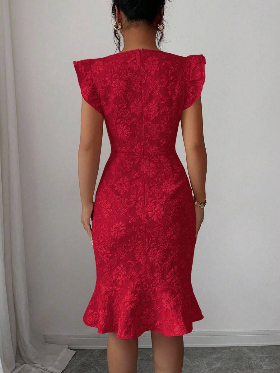 Verity™ | Jacquard Mermaid Midi Dress