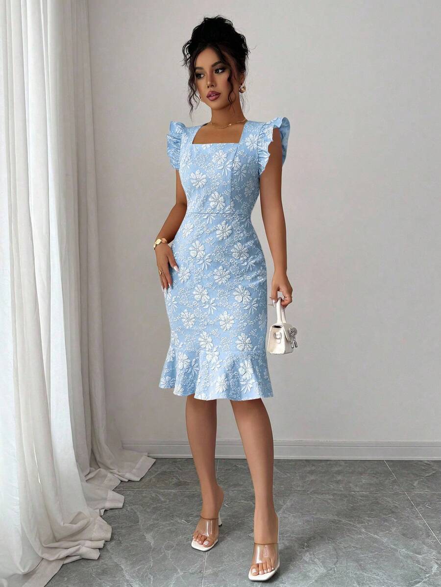 Verity™ | Jacquard Mermaid Midi Dress