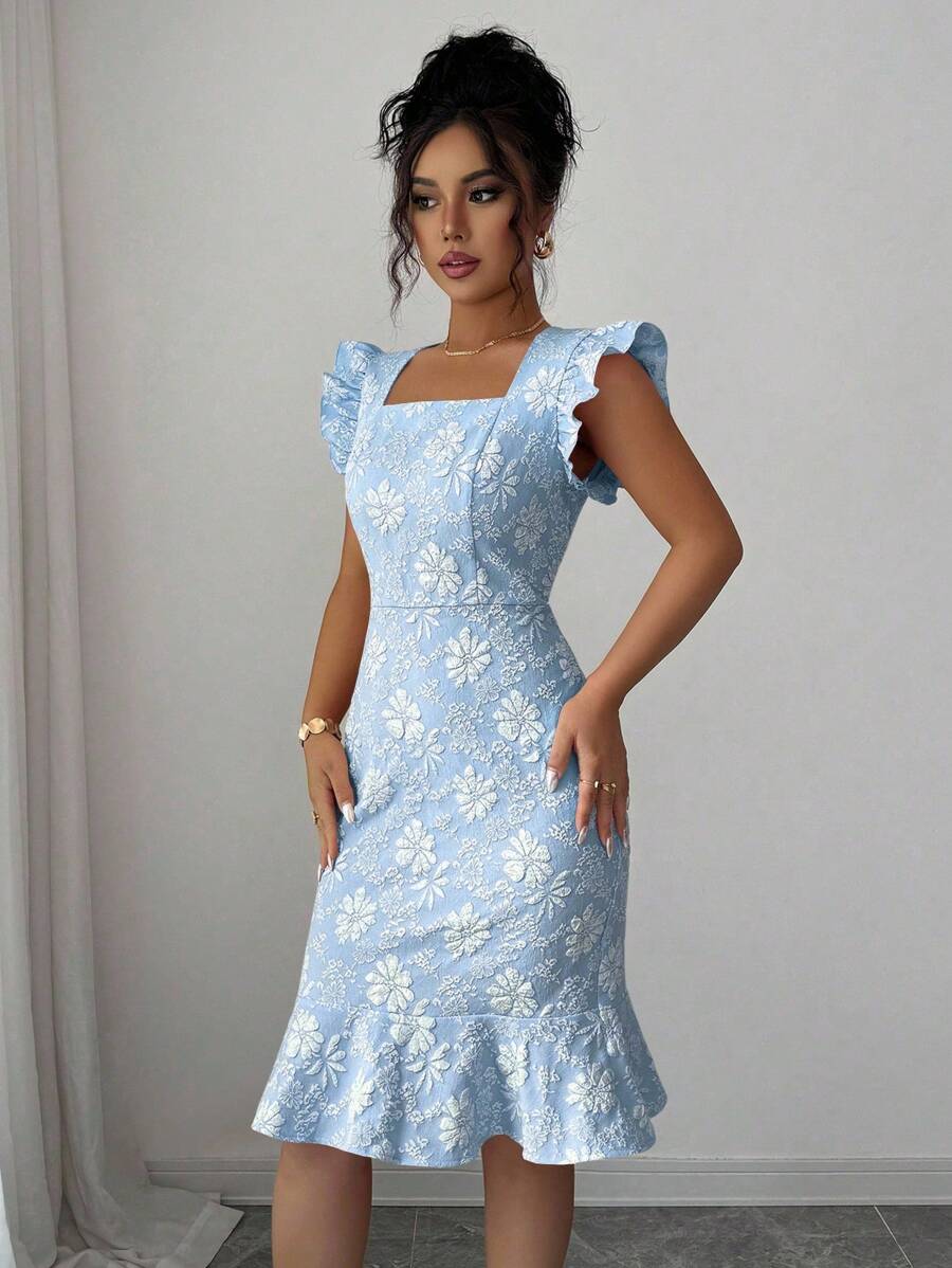 Verity™ | Jacquard Mermaid Midi Dress