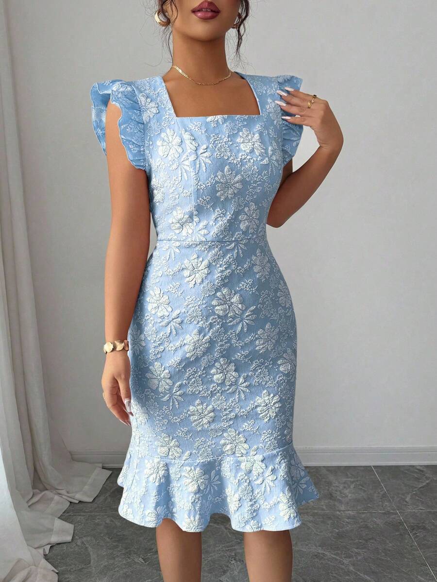 Verity™ | Jacquard Mermaid Midi Dress