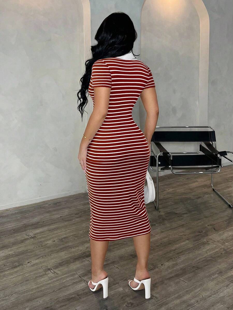 Cosima™ | Striped Polo Midi Dress