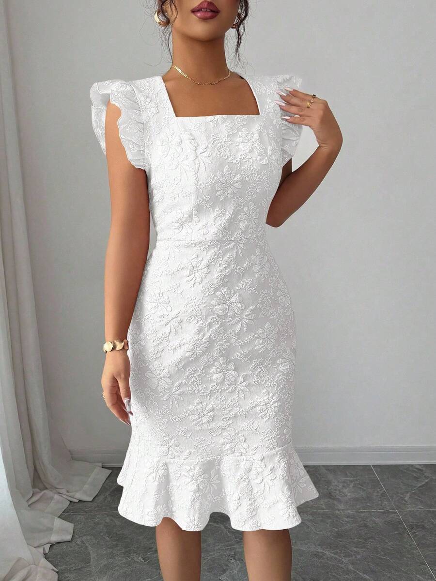 Verity™ | Jacquard Mermaid Midi Dress