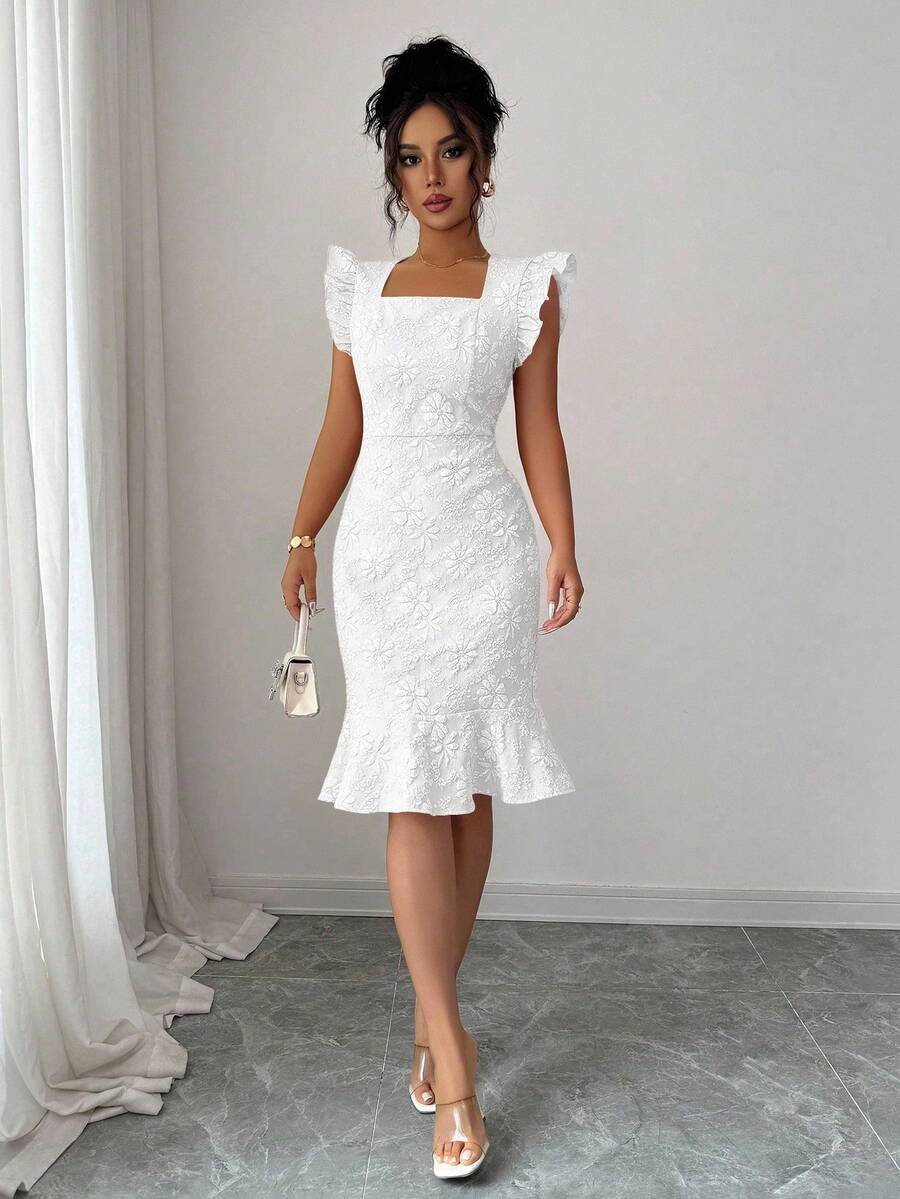 Verity™ | Jacquard Mermaid Midi Dress