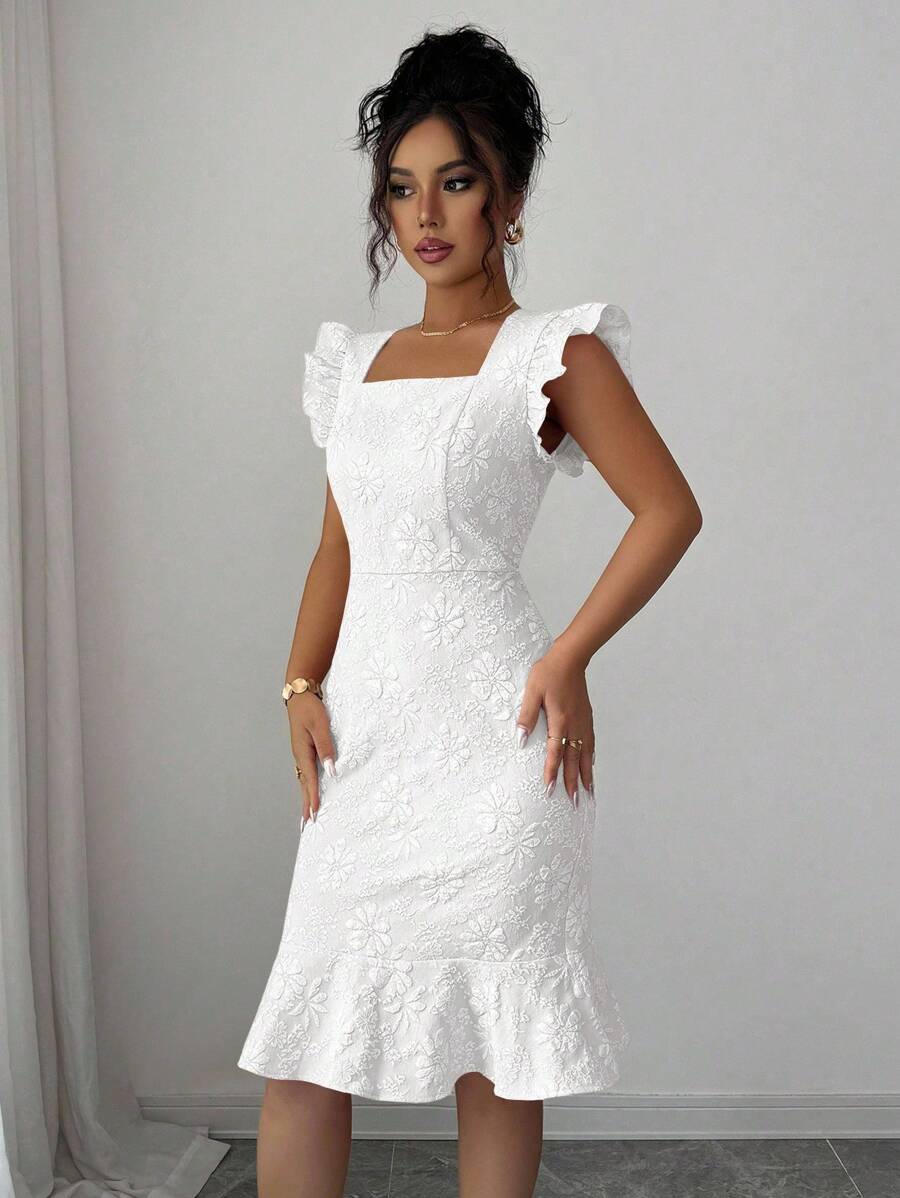 Verity™ | Jacquard Mermaid Midi Dress