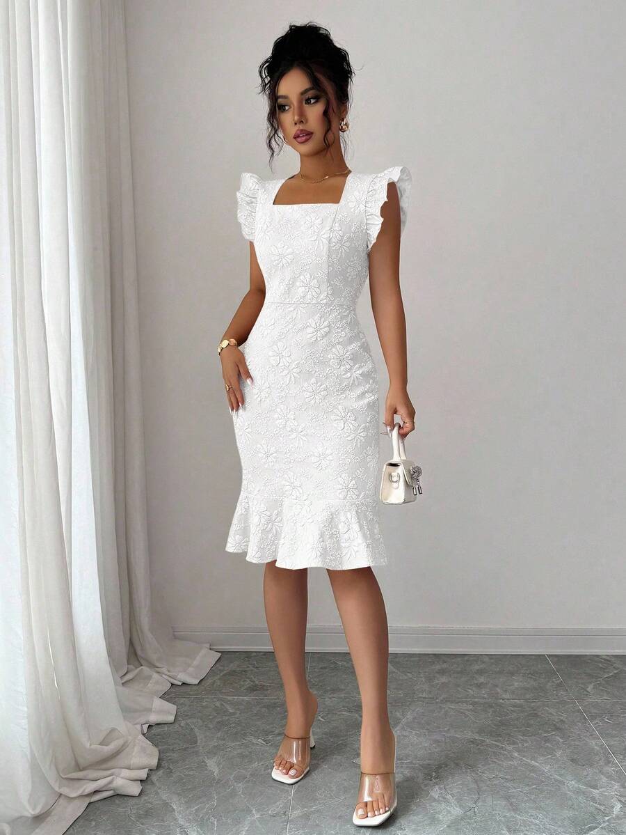 Verity™ | Jacquard Mermaid Midi Dress