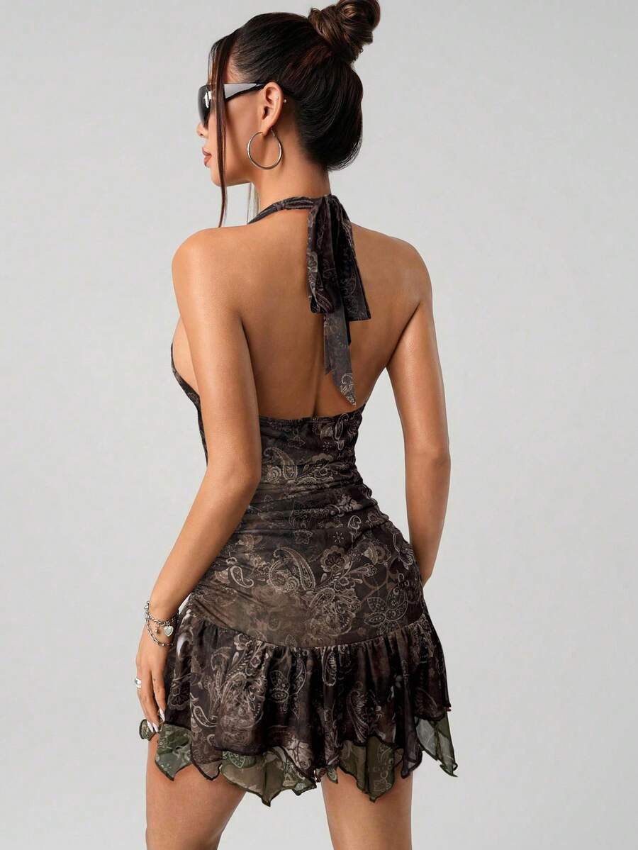 Indigo™ | Paisley Halter Mini Dress