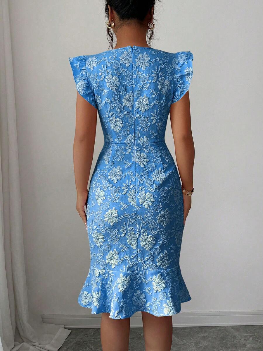 Verity™ | Jacquard Mermaid Midi Dress