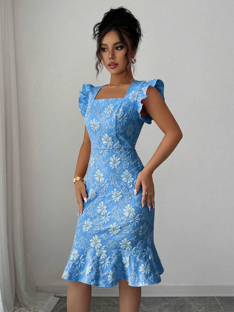 Verity™ | Jacquard Mermaid Midi Dress