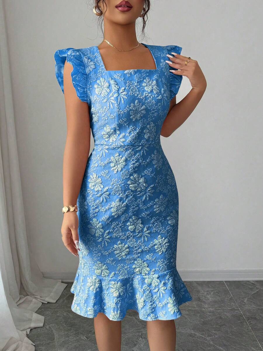Verity™ | Jacquard Mermaid Midi Dress