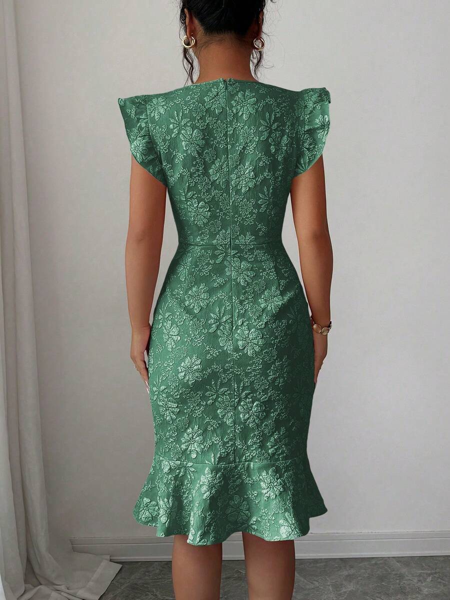 Verity™ | Jacquard Mermaid Midi Dress