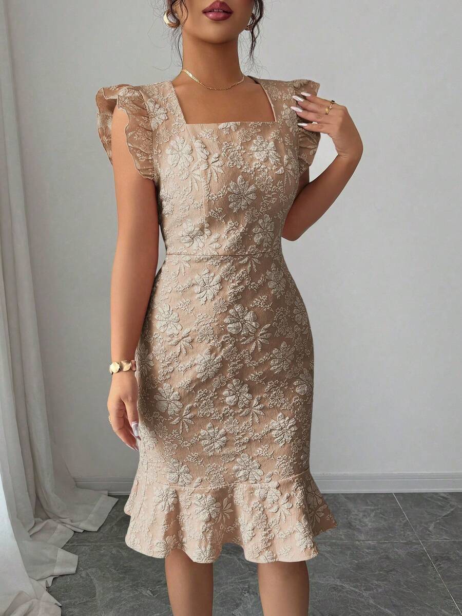 Verity™ | Jacquard Mermaid Midi Dress