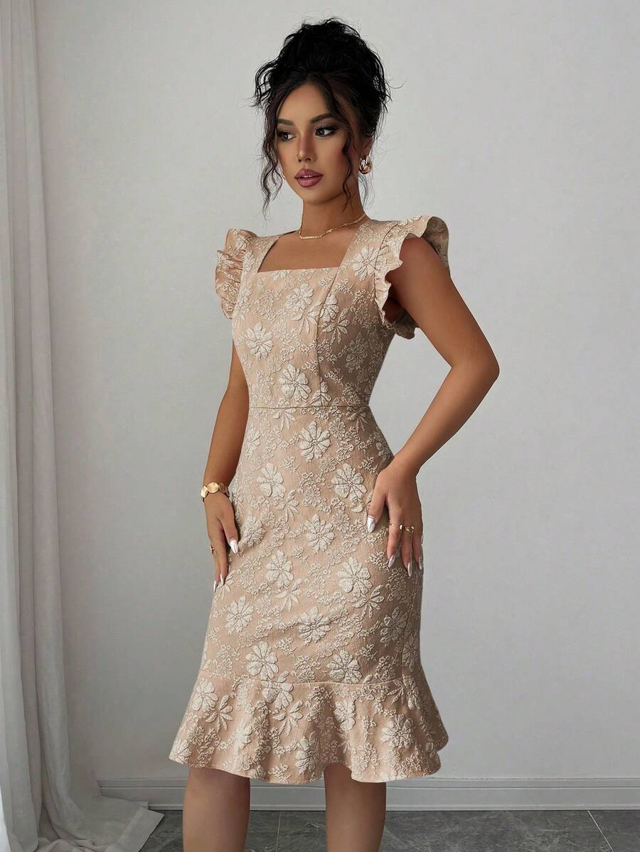 Verity™ | Jacquard Mermaid Midi Dress