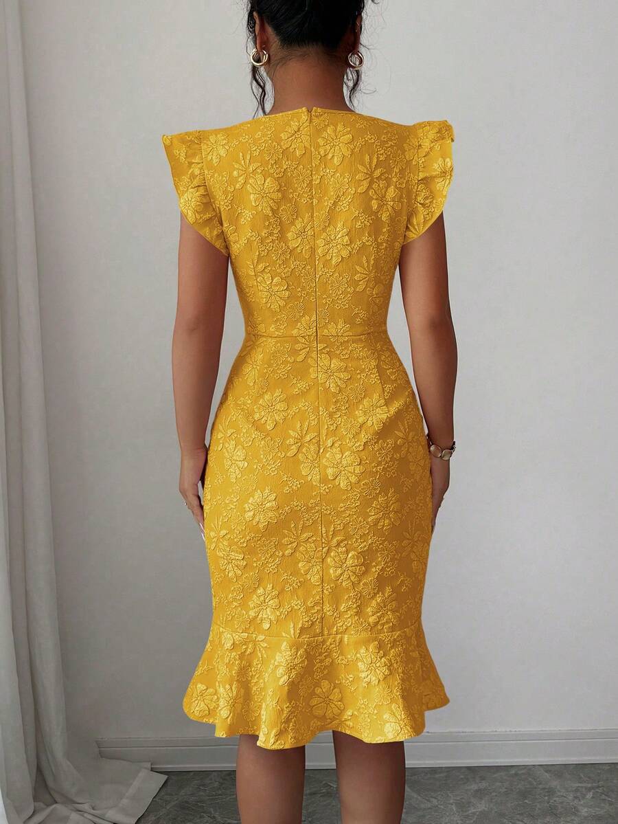 Verity™ | Jacquard Mermaid Midi Dress