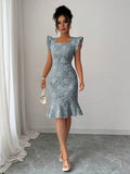 Verity™ | Jacquard Mermaid Midi Dress