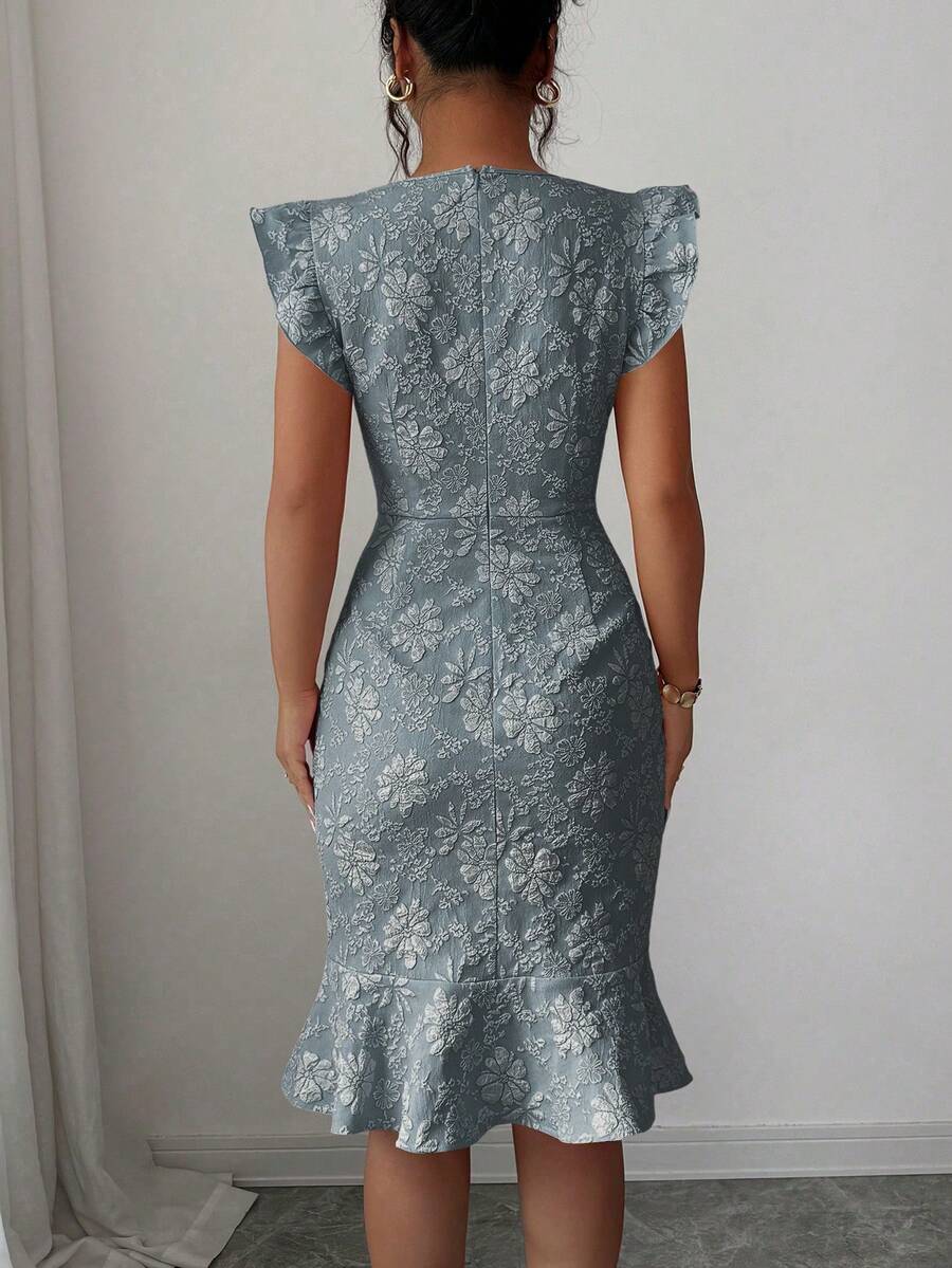 Verity™ | Jacquard Mermaid Midi Dress