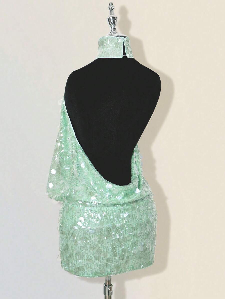 Leona™ | Draped Halter Bodycon Mini Dress
