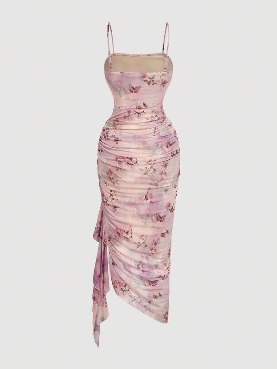 Anika™ | Ruffle Hem Floral Midi Dress