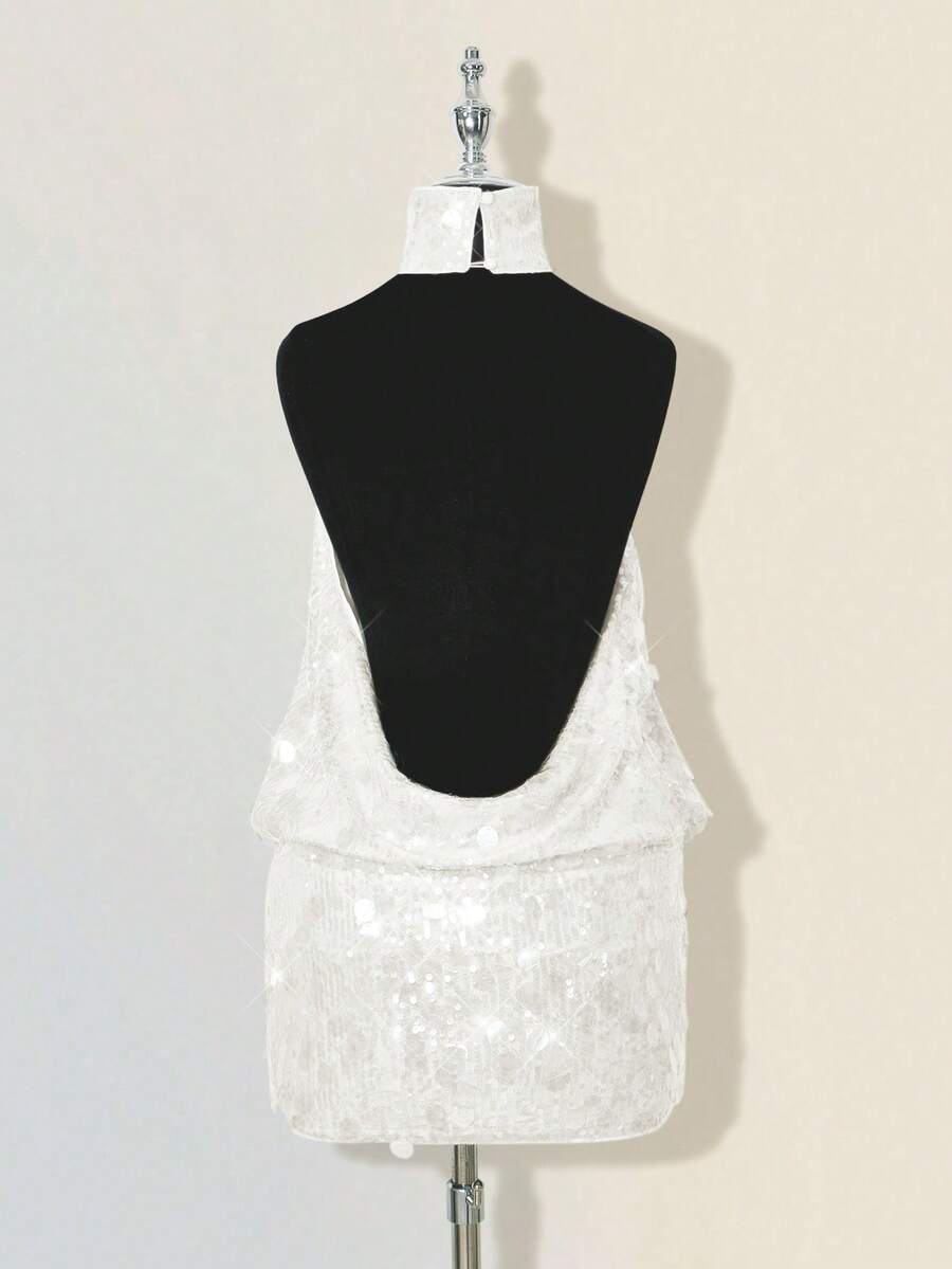 Leona™ | Draped Halter Bodycon Mini Dress