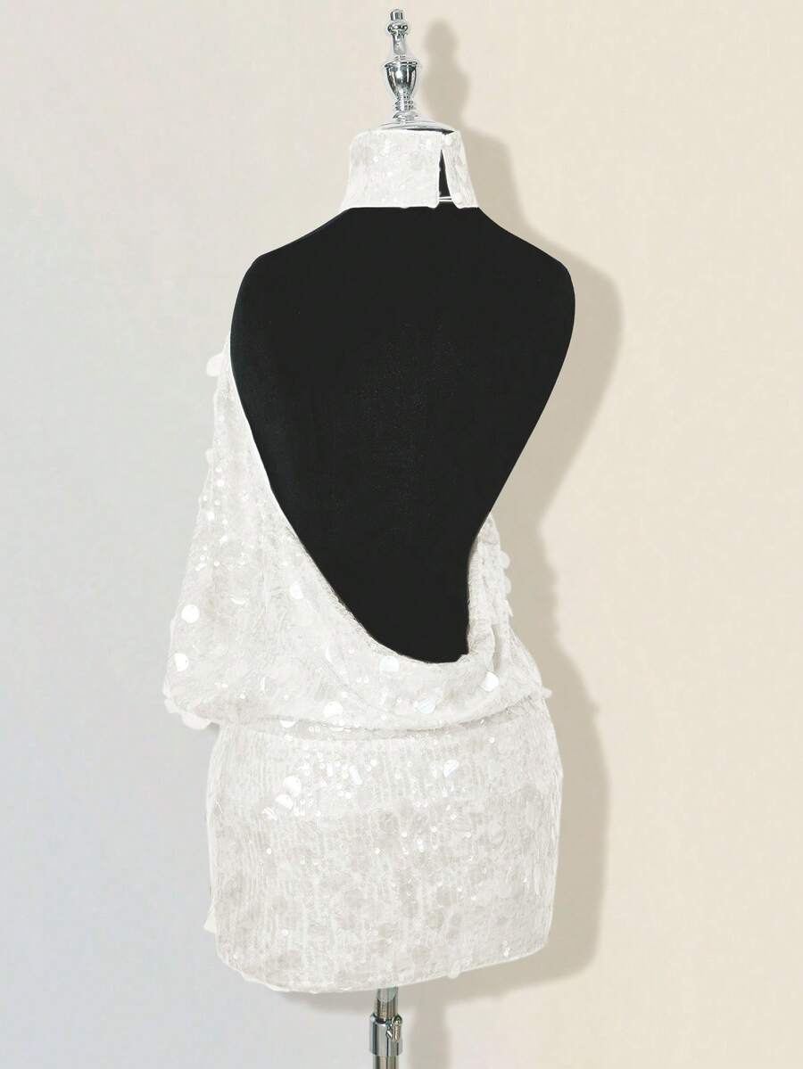 Leona™ | Draped Halter Bodycon Mini Dress