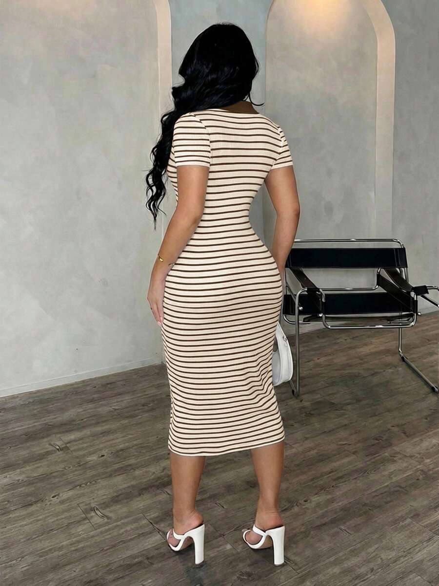 Cosima™ | Striped Polo Midi Dress