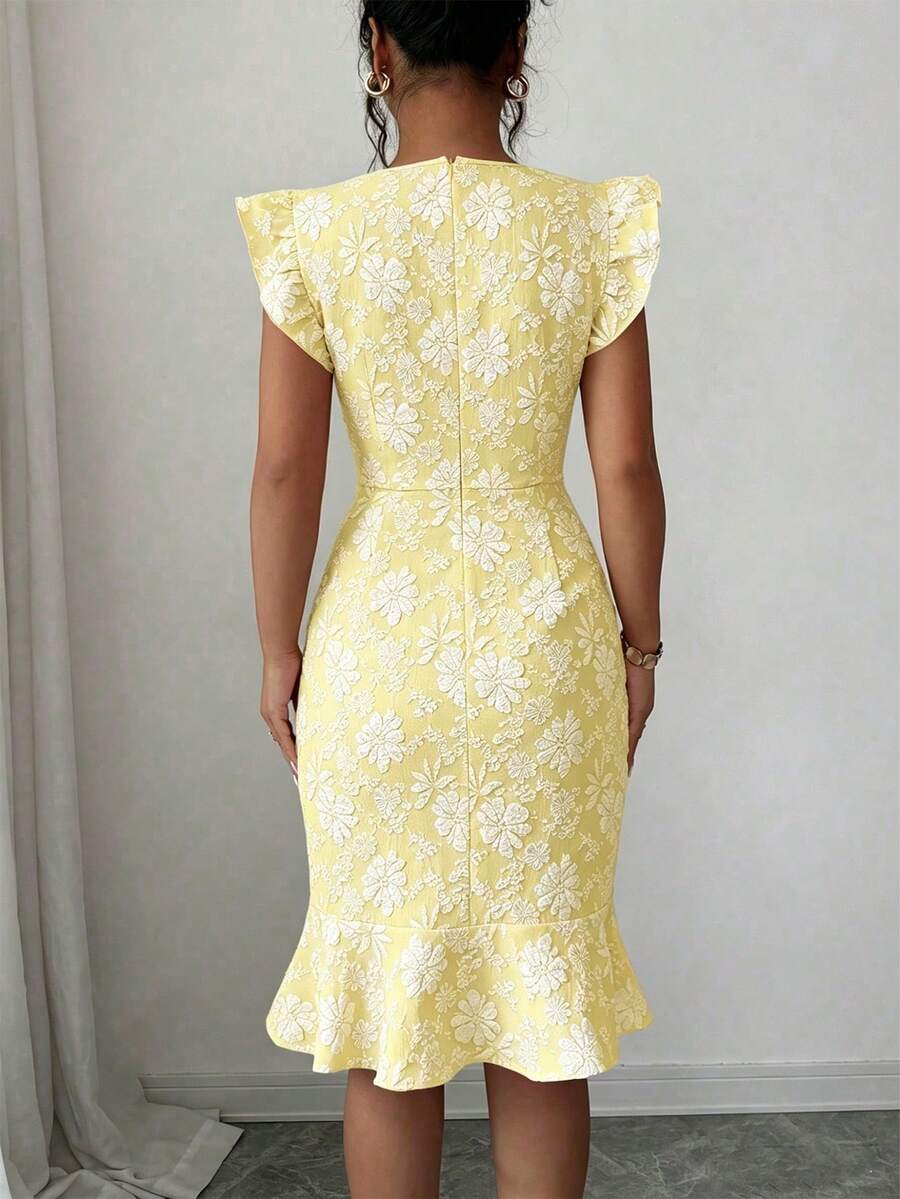 Verity™ | Jacquard Mermaid Midi Dress