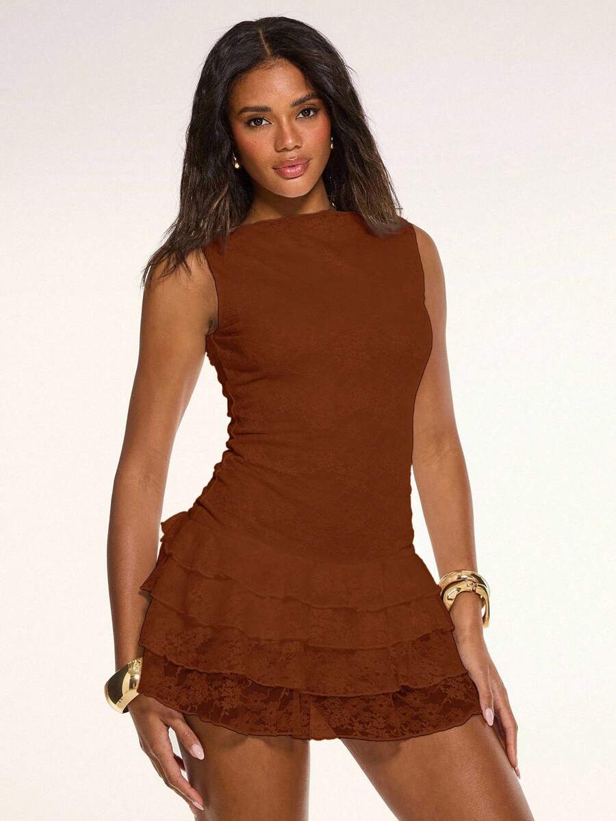 Juno™ | Tiered Lace Mini Dress