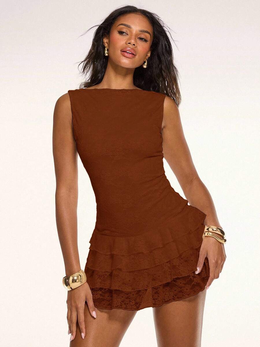 Juno™ | Tiered Lace Mini Dress