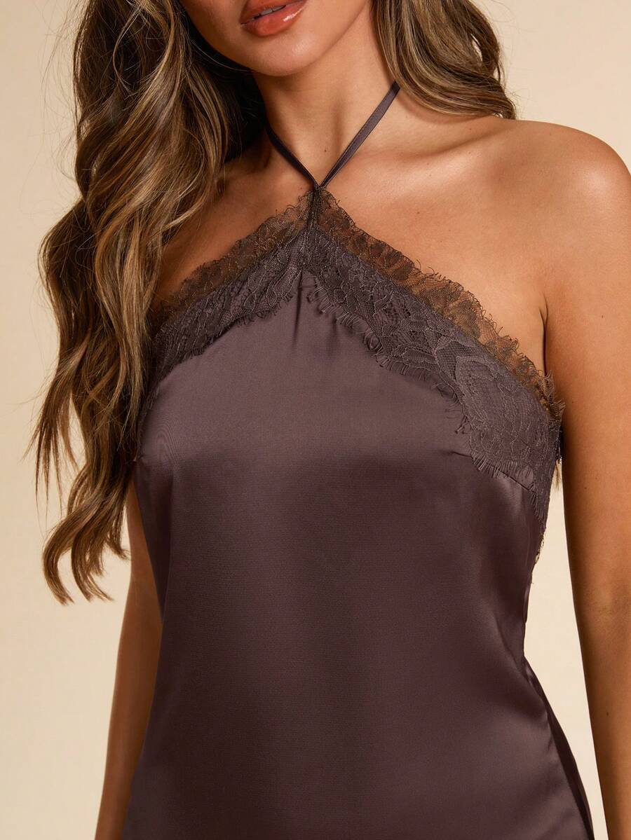 Giselle™ | Halter Lace Maxi Dress