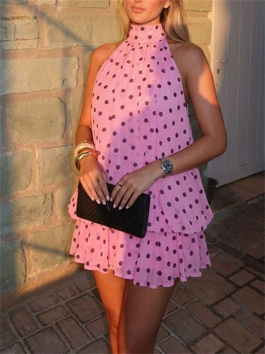 Saoirse™ | Contrast Lace Halter Mini Dress