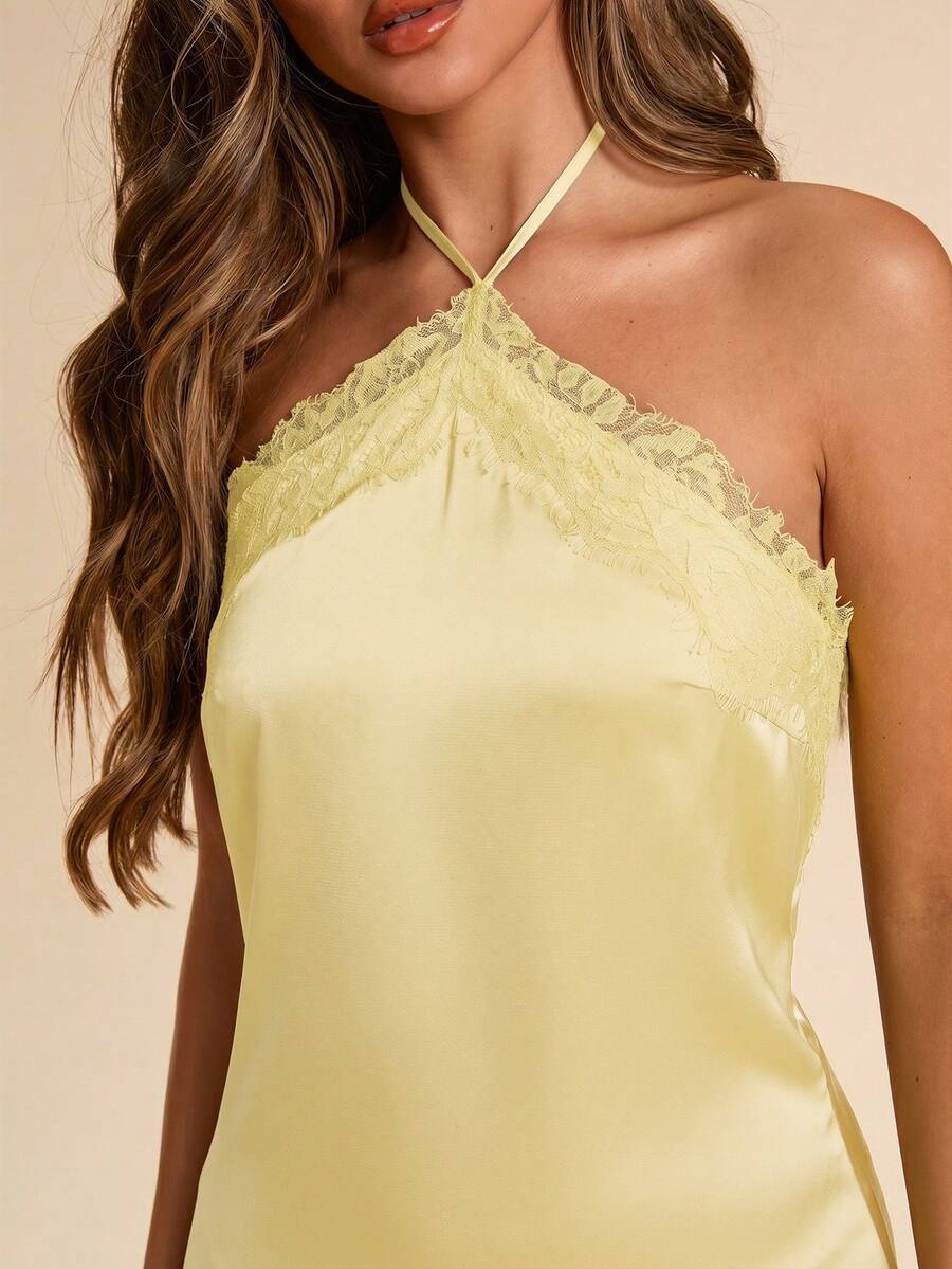 Giselle™ | Halter Lace Maxi Dress