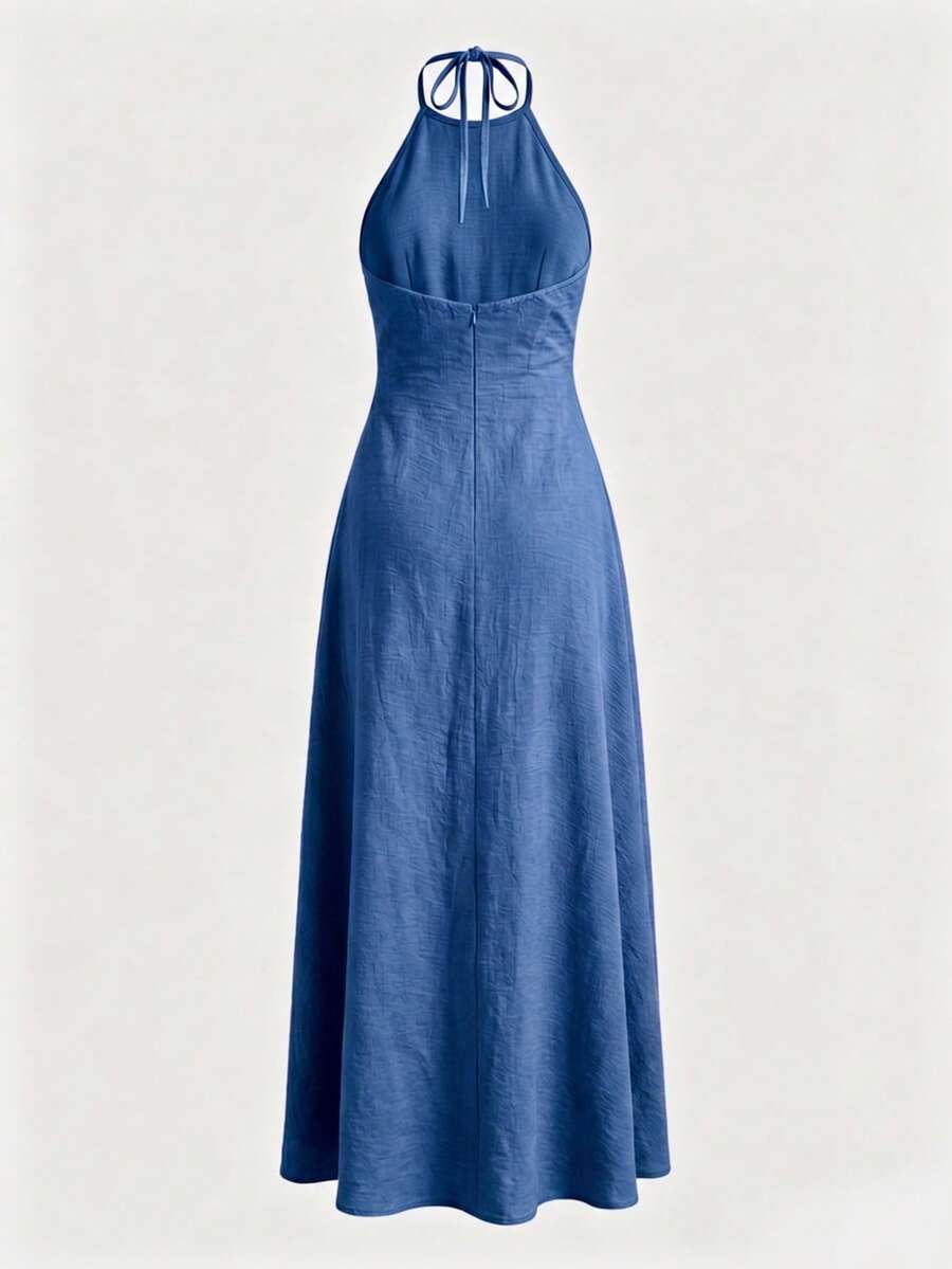 Greta™ | Halter Pocket Maxi Dress