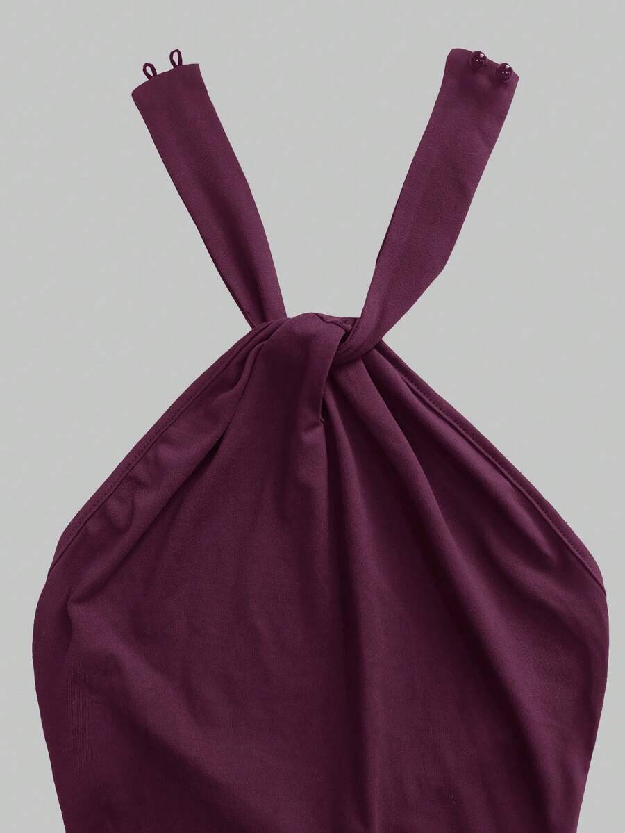 Oriel™ | Twist Halter Mermaid Maxi Dress