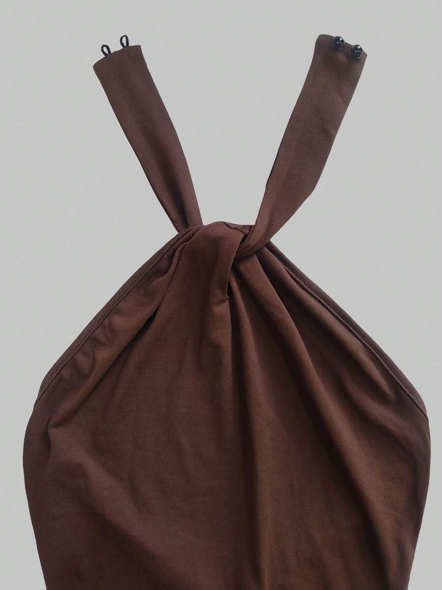 Oriel™ | Twist Halter Mermaid Maxi Dress