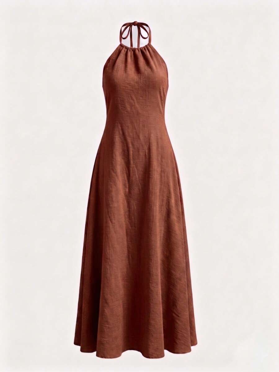 Greta™ | Halter Pocket Maxi Dress