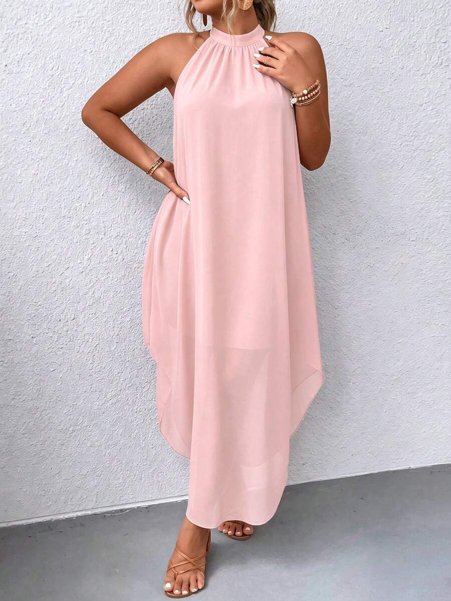 Ondine™ | Asymmetric Halter Maxi Dress